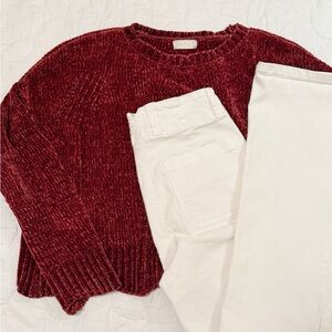 Altar'd State Burgundy Knit Sweater